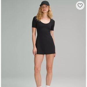🍋 Lululemon Align Short Sleeve Dress Nulu Fabric SIZE 8 - BLACK